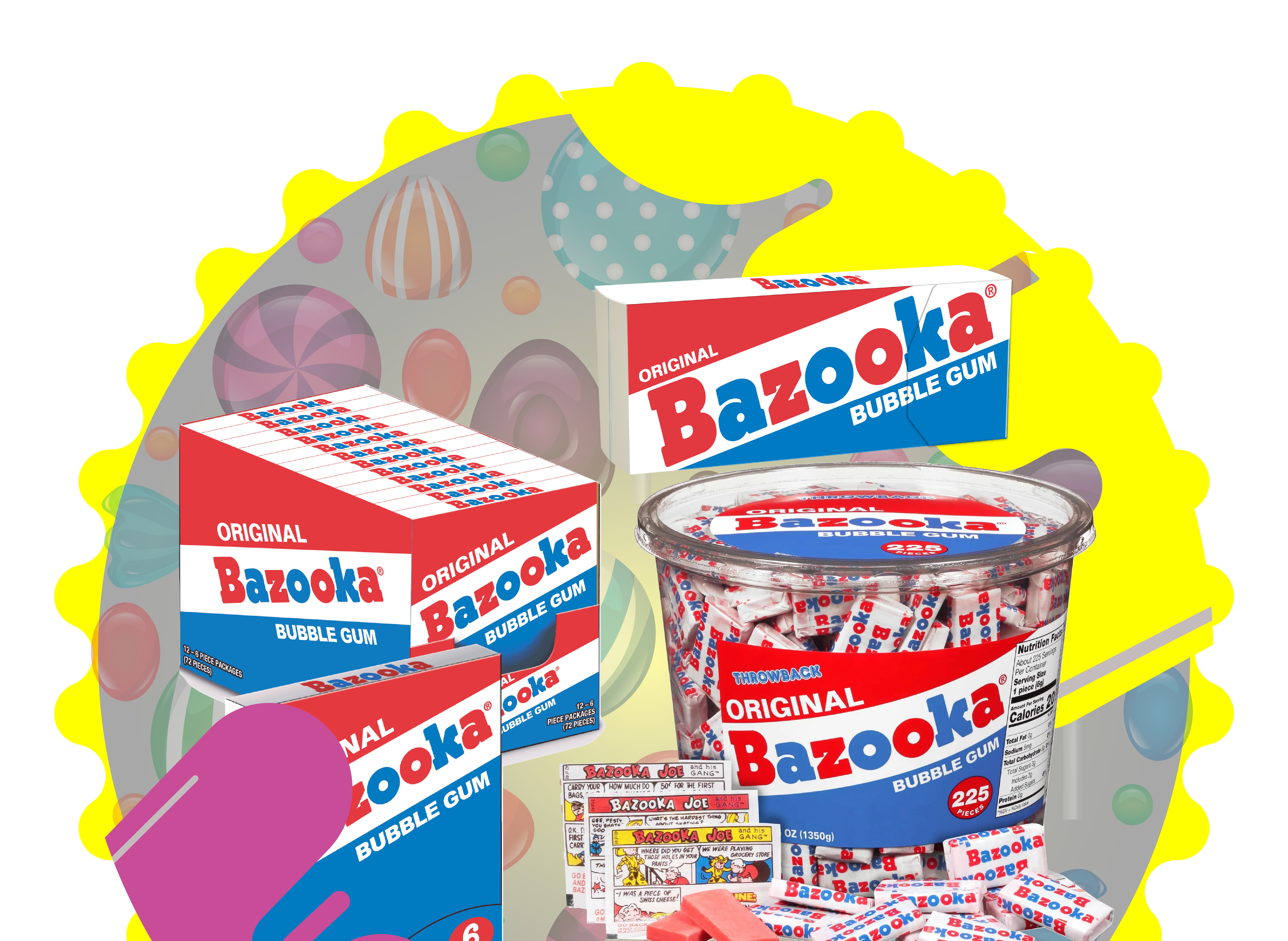 Bazooka Bubble Gum Wholesale | Original Bulk Packs | UsaCandyWholesale.Com