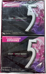 5 Gum Sour Sweet Berry (10 Packs Per Box) at UsaCandyWholesale.Com