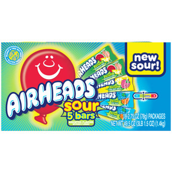 Airheads Sour Assorted Theater Box (12 Packs) at UsaCandyWholesale.Com