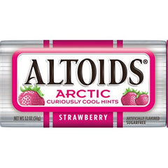 Altoids Arctic Mints Strawberry Flavor Strong Mint Each Unit 1.2 oz Quantity 8 Units Per Box Sweet Browse at UsaCandyWholesale.Com