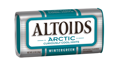 Altoids Arctic Mints Wintergreen Flavor Strong Mint Each Unit 1.2 oz Quantity 12 Units Per Box Sweet Browse at UsaCandyWholesale.Com