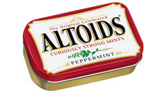 Altoids Mints Peppermint Flavor Strong Mints Each Unit 1.76 oz Quantity 12 Units Per Box Sweet Browse at UsaCandyWholesale.Com