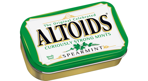 Altoids Mints Spearmint Flavor Strong Mint Each Unit 1.76 oz Quantity 12 Units Per Box Sweet Browse at UsaCandyWholesale.Com