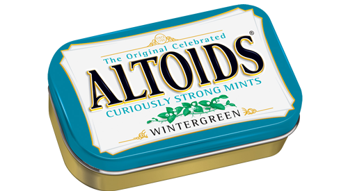 Altoids Mints Wintergreen Flavor Strong Mints Each Unit 1.76 oz Quantity 12 Units Per Box Sweet Browse at UsaCandyWholesale.Com