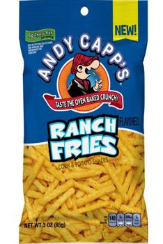 Andy Capp's Ranch Fries 3 oz Each Pack Quantity 12 Packs Per Case Sweet Browse at UsaCandyWholesale.Com