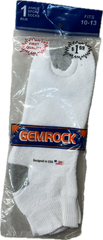 Ankle Socks White Color Size 9 to 11 By Gem Rock Quantity 12 Pairs Happy Browse at UsaCandyWholesale.Com