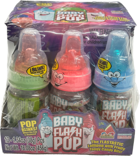 Baby Flash Pop Candy With Toy Kidsmania Baby Flash Pop With Toy Quantity 12 Pieces Per Box Sweet Browse at UsaCandyWholesale.Com