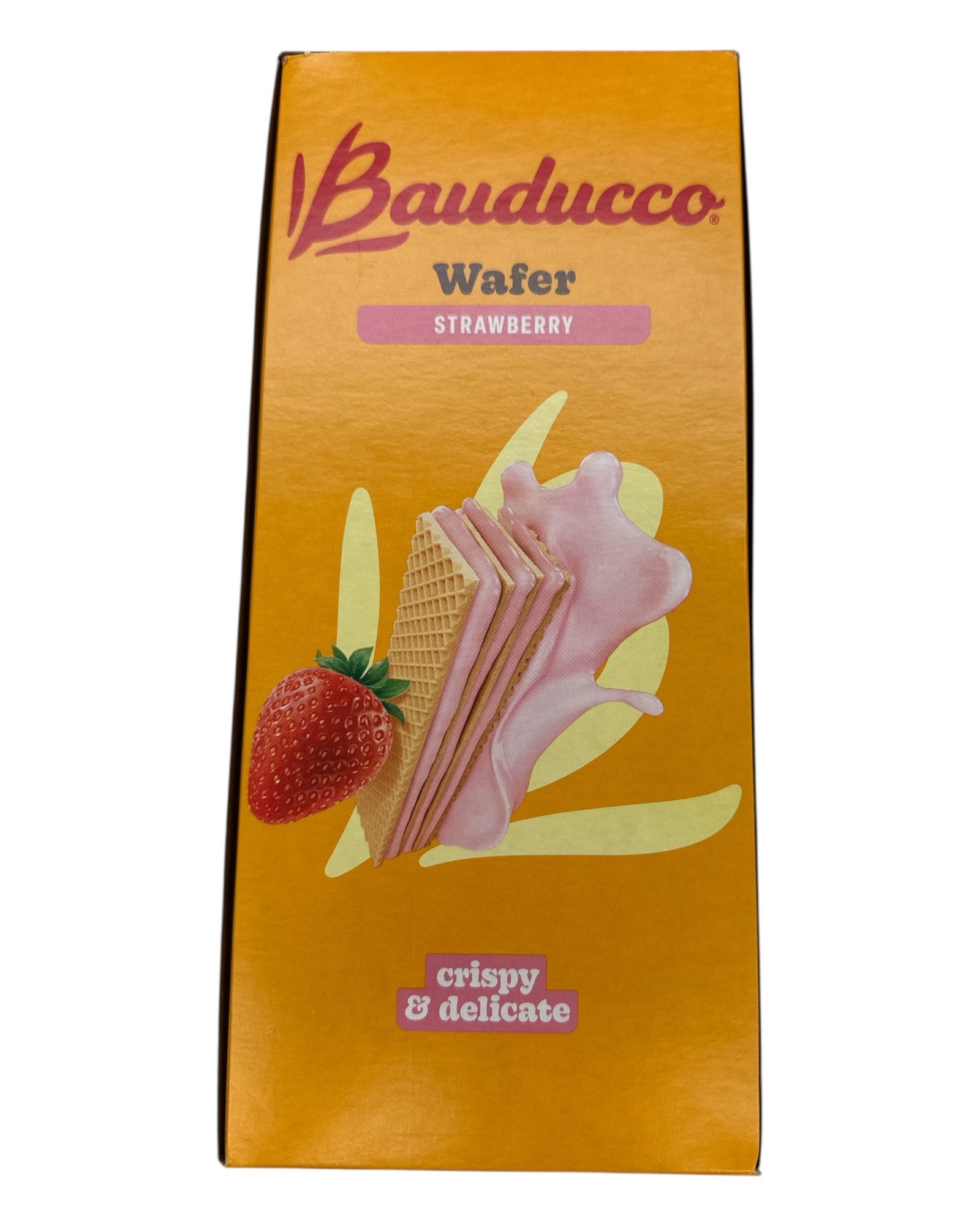 Bauducco Wafer Strawberry Cookies 2.8 oz Each Pack Quantity 10 Packs Per Box Shop Now at UsaCandyWholesale.Com