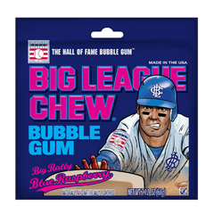 Big League Chew Bubble Gum Blue Raspberry Flavor 2.12 oz Each Pack Quantity 12 Packs Per Box Sweet Browse at UsaCandyWholesale.Com