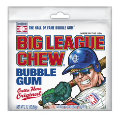 Big League Chew Bubble Gum Original Flavor 2.12 oz Each Pack Quantity 12 Packs Per Box Sweet Browse at UsaCandyWholesale.Com
