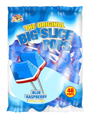 Big Slice Pops by Alberts - Blue Raspberry Flavor Quantity 48 Pops per Bag Sweet Browse at UsaCandyWholesale.Com