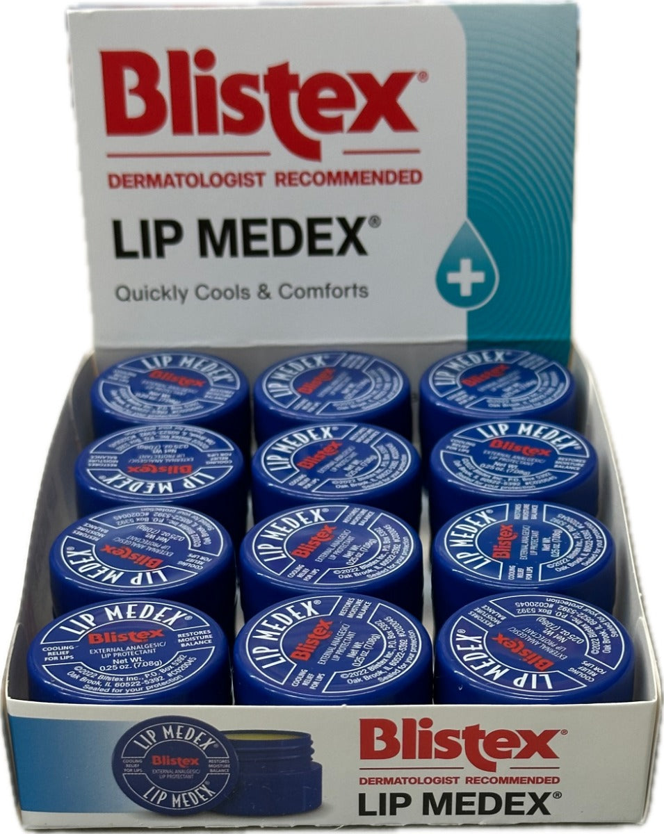 Blistex Lip Medex Blue Jar Quantity 12 Jars Per Box Happy Browse at UsaCandyWholesale.Com