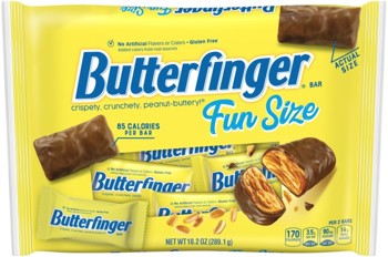 Butterfinger Candy Fun Size 10.2 oz Individually Wrapped Quantity 10.2 oz Per Bag Sweet Browse at UsaCandyWholesale.Com