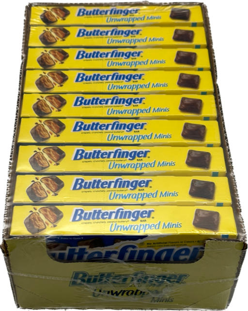 Butterfinger Unwrapped Mini Movie Theater Movie Box Each Unit 8 oz Quantity 9 Units Per Case Sweet Browse at UsaCandyWholesale.Com