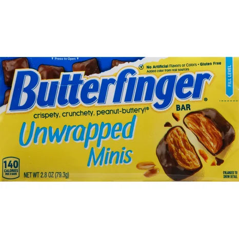 Butterfinger Unwrapped Mini Theater Movie Pack 2.8 oz (1 Single Pack)