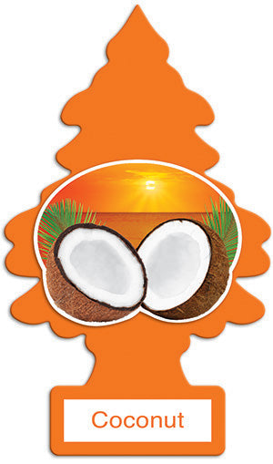 Car Air Freshener Little Trees Coconut Scented Individually Wrapped Quantity 24 Pieces Per Bag Happy Browse at UsaCandyWholesale.Com