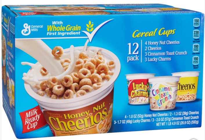 Cereal Cups By General Mills Variety Packs Quantity 12 Cups Per Box Sweet Browse at UsaCandyWholesale.Com