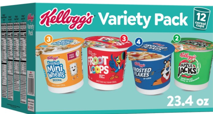 Cereal Cups By Kellogg's Variety Packs Quantity 12 Cups Per Box Sweet Browse at UsaCandyWholesale.Com