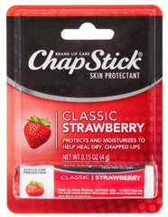 ChapStick Classic Strawberry Lip Balm 0.15 oz Blister Pack Quantity 1 Pieces Happy Browse at UsaCandyWholesale.Com