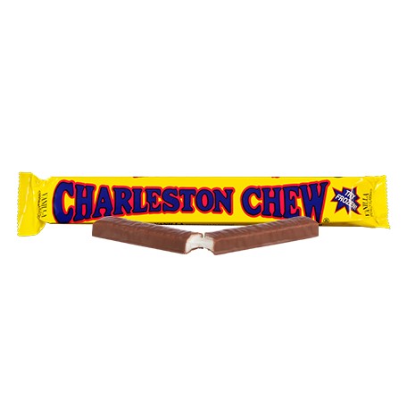 Charleston Chew Vanilla Chewy Flavored Nougat with a Delicious Chocolatey Coating Quantity 24 Bars Per Box Sweet Browse at UsaCandyWholesale.Com