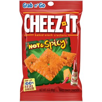 Cheez-it Hot & Spicy 3 oz Each Pack Quantity 6 Packs Per Box Sweet Browse at UsaCandyWholesale.Com
