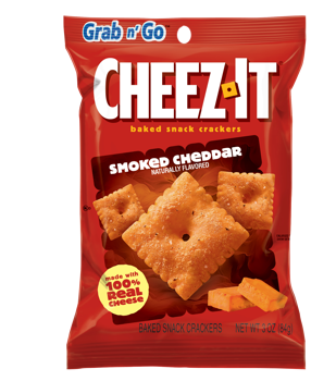 Cheez-it Smoked Cheddar 3 oz Each Pack Quantity 6 Packs Per Box Sweet Browse at UsaCandyWholesale.Com