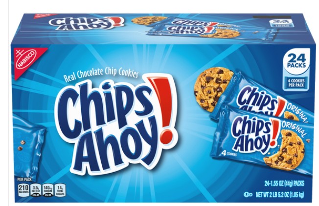 Chips Ahoy Chocolate Chip Cookies By Nabisco each Pack 1.4 oz Each Pack Quantity 24 Packs Per Box Sweet Browse at UsaCandyWholesale.Com\