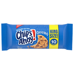 Chips Ahoy Cookies Original King Size 3.75 oz Each Pack Quantity 8 Packs Per Box Sweet Browse at UsaCandyWholesale.Com