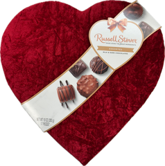 Chocolate Heart Assorted Milk and Dark Chocolate 10 oz By Russell Quantity 17 Pieces Per Heart Sweet Browse at UsaCandyWholesale.Com