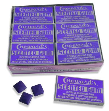 Chowards Scented Gum Each Pack 0.5 oz Quantity 24 Packs Per Box Sweet Browse at UsaCandyWholesale.Com