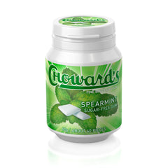 Chowards Spearmint Flavor Sugar Free Gum Quantity 40 Pieces In Each bottle 6 Bottles Per Box Sweet Browse at UsaCandyWholesale.Com