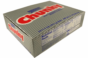 Chunky Comes With Peanuts & Raisins Covered With Milk Chocolate Each Bar 1.4 oz Quantity 24 Bars Per Box Sweet Browse at UsaCandyWholesale.Com