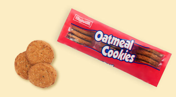 Cookies Oatmeal Flavor 5 oz Each Pack By Uncle Al's Quantity 12 Packs Per Case Sweet Browse at UsaCandyWholesale.Com