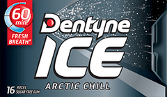 Dentyne Ice Gum Artic Chill Flavor Sugar Free Quantity 16 Pieces Per Pack 9 Packs Per Box Sweet Browse at UsaCandyWholesale.Com
