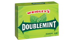 Doublemint Bubble Gum Slim Pack By Wrigley's Quantity 15 Sticks Per Pack 10 Packs Per Box Sweet Browse at UsaCandyWholesale.Com