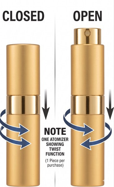 Empty Twist Atomizer Gold Color 8ml (1 Piece) at UsaCandyWholesale.Com