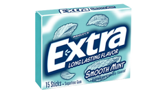 Extra Gum Smooth Mint Long Lasting Flavor Sugar Free Gum By Wrigley's Quantity 15 Sticks Per Pack 10 Packs Per Box Sweet Browse at UsaCandyWholesale.Com