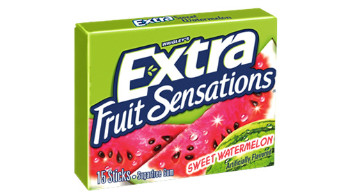 Extra Gum Sweet Watermelon Long Lasting Flavor Sugar Free Gum By Wrigley's Quantity 15 Sticks Per Pack 10 Packs Per Box Sweet Browse at UsaCandyWholesale.Com