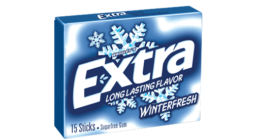 Extra Gum Winterfresh Long Lasting Flavor Sugar Free Gum By Wrigley's Quantity 15 Sticks Per Pack 10 Packs Per Box Sweet Browse at UsaCandyWholesale.Com