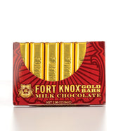 Fort Knox Gold Mini Bar Milk Chocolate 2.96 oz Each Pack Quantity 6 Pieces Per Pack 12 Packs Per Box Sweet Browse at UsaCandyWholesale.Com