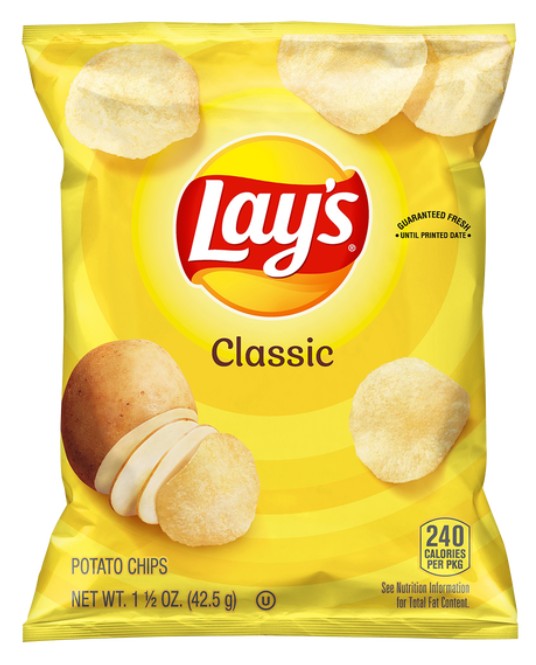Frito-Lay Lays Classic Chips 1.5 Each Pack Quantity 10 Packs Sweet Browse at UsaCandyWholesale.Com