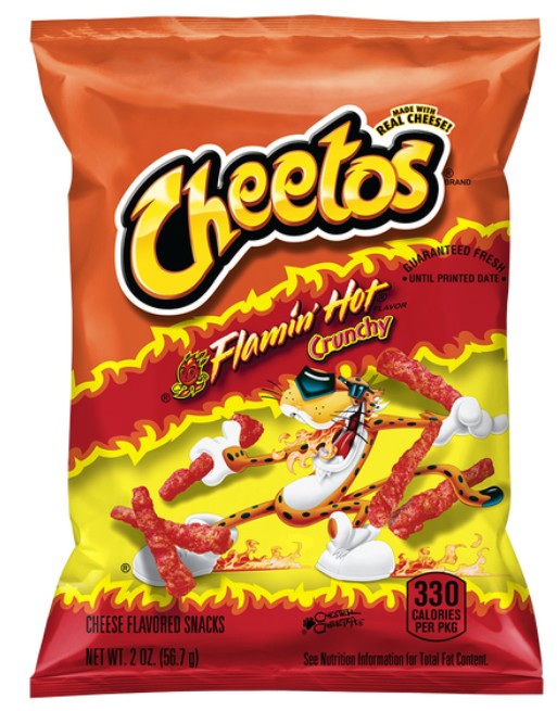 Frito-Lays Chips Cheetos Flamin Hot Crunchy 2 oz Each Pack Quantity 10 Packs Sweet Browse at UsaCandyWholesale.Com