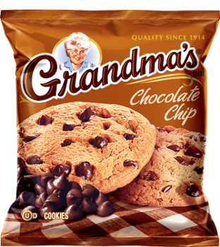 Frito Grandma's Cookies Chocolate Chip 2.5 oz Each Pack Quantity 6 Packs Sweet Browse at UsaCandyWholesale.Com