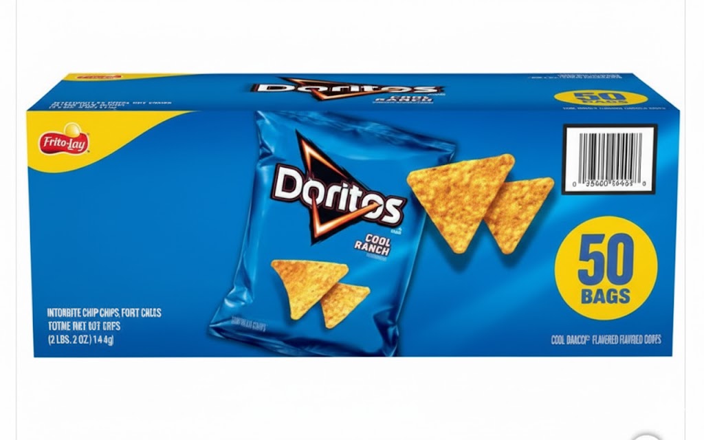 Frito Lay Doritos Cool Ranch Chips 1 oz Each Pack Quantity 50 Packs Per Case Sweet Browse at UsaCandyWholesale.Com