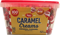 Goetzes Caramel Creams Bulk Wrapped Candy Quantity 100 Pieces Per Jar Sweet Browse at UsaCandyWholesale.Com