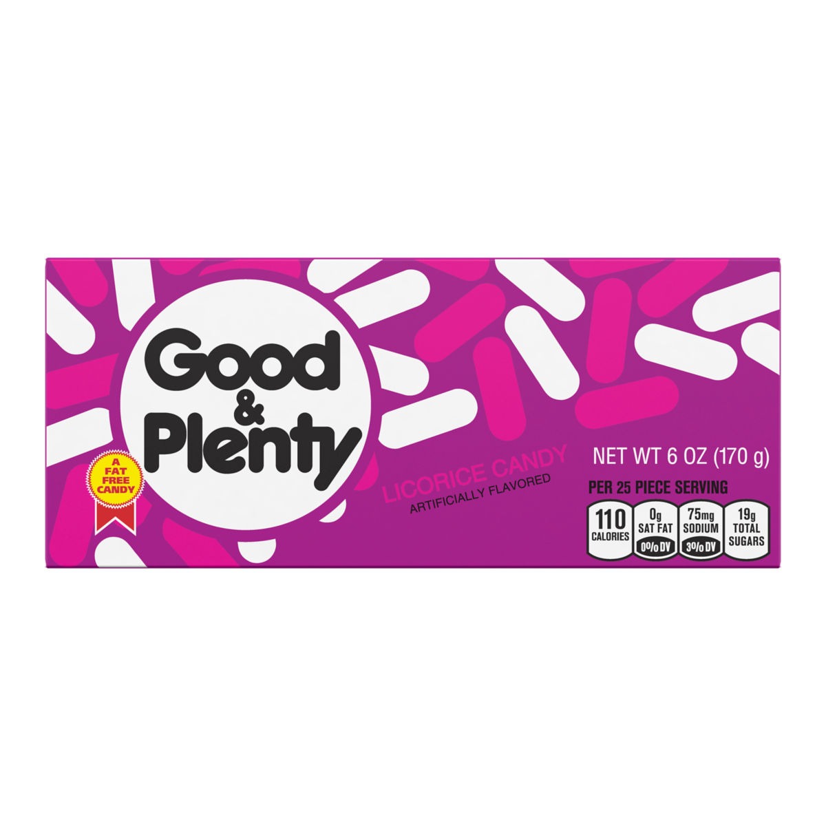 Good & Plenty Theater Movie Box 6 oz Each Unit Quantity: 12 Unit Per Case Sweet Browse at UsaCandyWholesale.Com