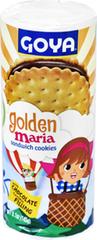 Goya Golden Maria Cookies Sandwich Chocolate 5.1 oz (8 Packs Per Box)