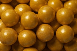 Gumballs 1' Inch Gold Color Bag Approximately 2 Pounds Quantity Approximately 120 Pieces Per Bag Sweet Browse at UsaCandyWholesale.Com