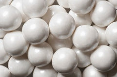 Gumballs 1' Inch White Color Bag Approximately 2 Pounds Quantity Approximately 120 Pieces Per Bag Sweet Browse at: UsaCandyWholesale.Com