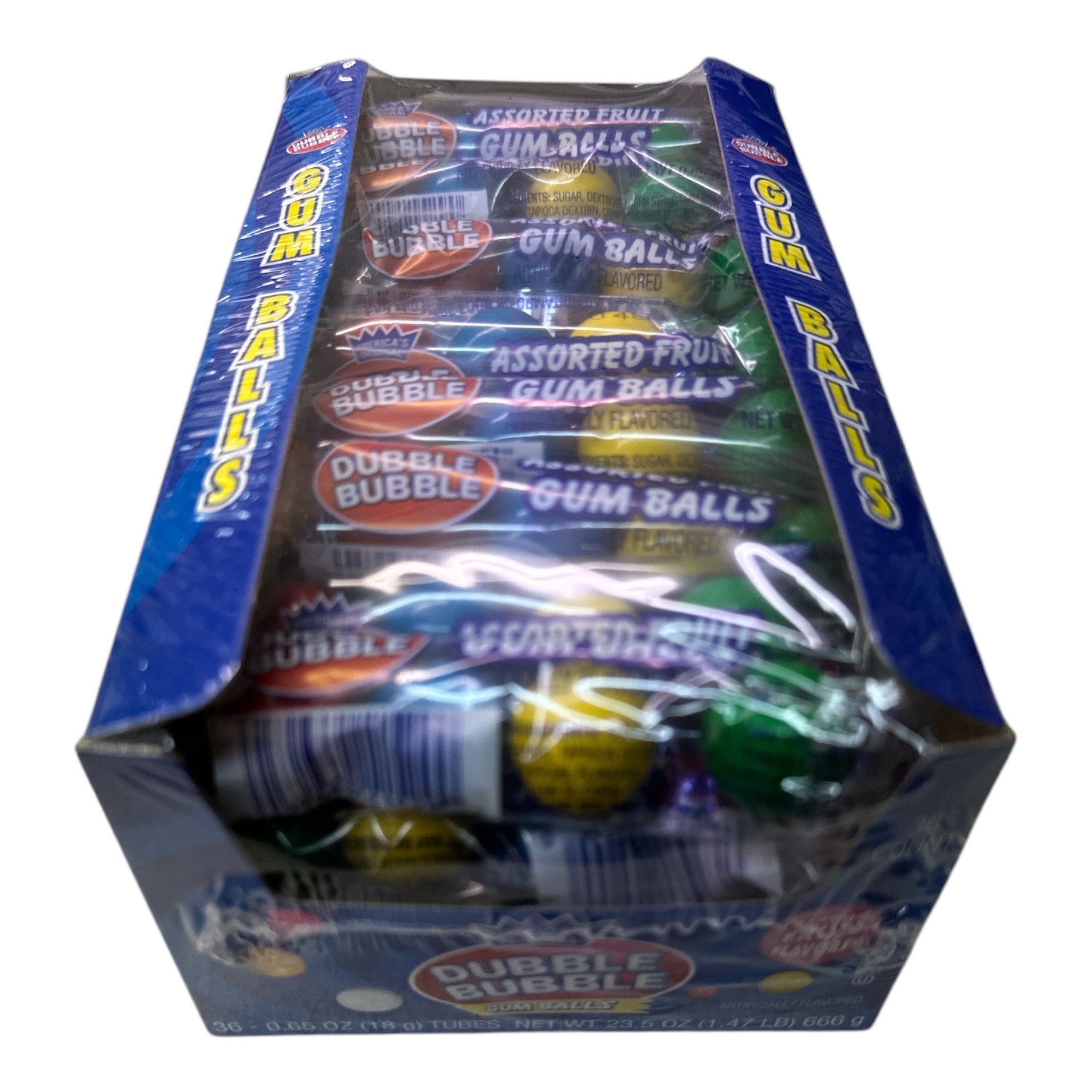 Gumballs Double Bubble Quantity 4 Pieces Per Pack 36 Packs Per Box Sweet Browse at: UsaCandyWholesale.Com